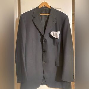 Canali Black Wool Suits for Formal Occasions